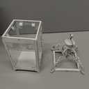 NEEDOMO Lanterns Decorative Indoor, 16" White Hanging Lantern Decor Outdoor, Vintage Metal Large Candle Lantern for Patio, Front Porch, Table, Home Decor, Candle Holder with Clear Glass (Beige)