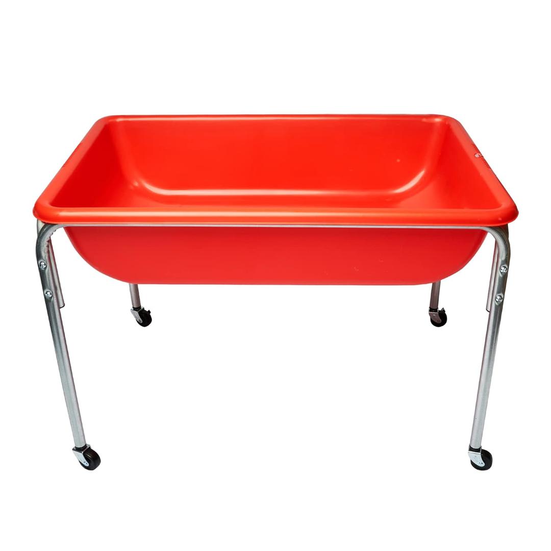Children's Factory Medium Sensory Table  24 Height, Sandbox, Water Table for Kids, Red