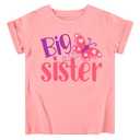 Funnycokid Big Sister Shirts for Girls Size 7 Butterflies T-Shirt Pink Size 6 Gifts Pregnancy Announcement Toddler Promoted to Short Sleeve