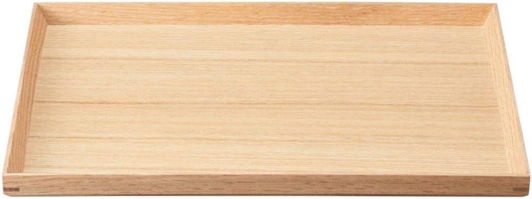 Muji Wooden Tray Square - M (13.8" x 10.2" x 0.9", Natural)