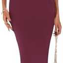 PRETTYGARDEN Women's Summer Maxi Dress Ruched Bodycon Sleeveless Formal Wedding Guest Elegant Cocktail Party Slit Dresses S