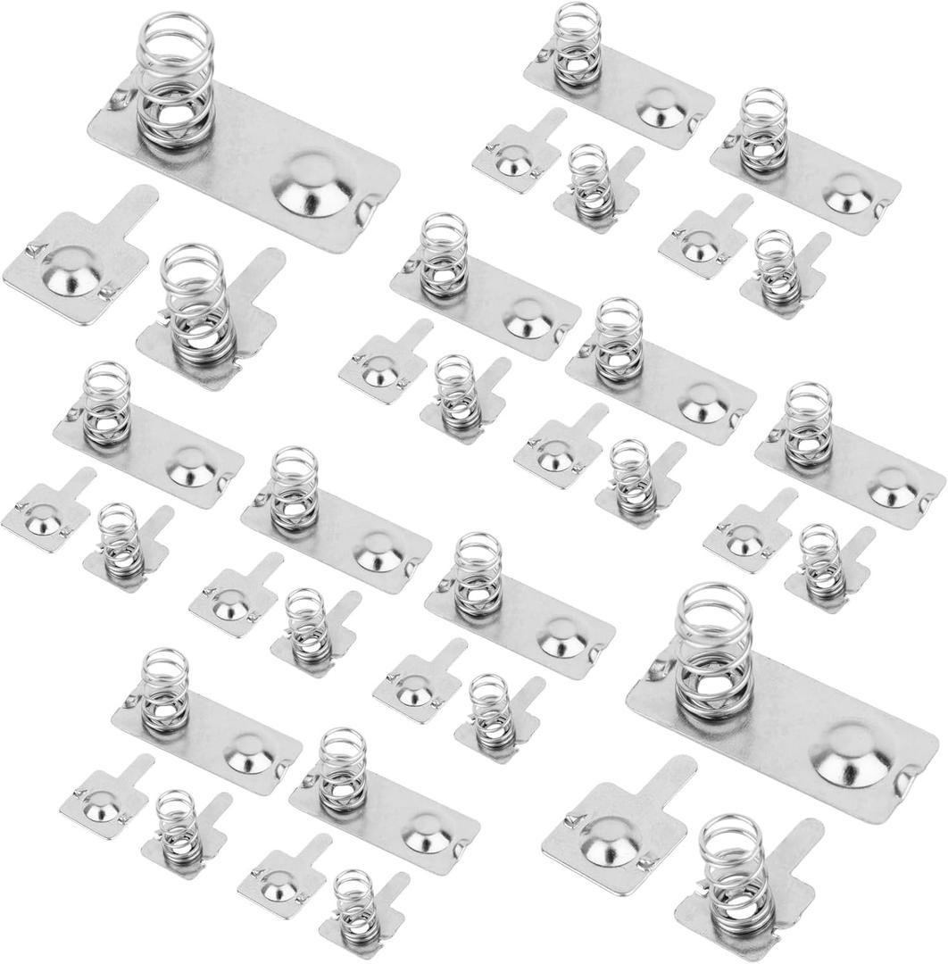 12 Pairs AAA Battery Spring Contacts, Negative to Positive Conversion Battery Contact Plate Pad Spring Replacement for Remote Control Charger & Electronic Devices Accessories