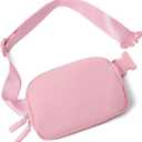 Belt Bag for Women Two-Way Zipper Fanny Pack Crossbody Bags for Women Fashion Waist Packs Cross Body Fanny Pack with Adjustable Strap Gifts for Teen Girls (Pink)