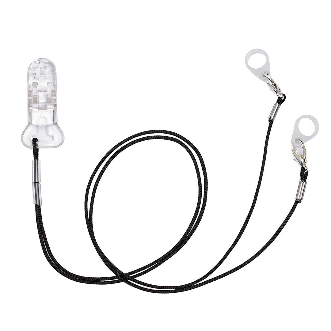 Hearing Aid Clip for Seniors Adults - Anti-Lost Lanyard Protector BTE Clip Holder Rope with Loops and Clip and Security Clip