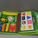 Busy Board Montessori Toys for 4 Years Old, Busy Books for Toddlers, Sensory Board Quiet Book Educational Activity Book for Toddlers 4-5, Toddler Travel Toys for Plane Car, Gifts for Boys Girl (Green)