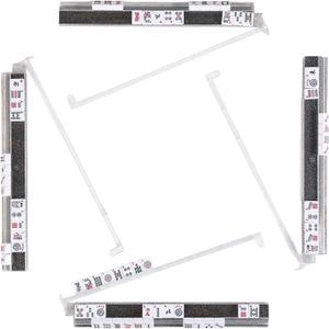 Mahjong Racks with Pushers, Anti-Slip Design Clear All-in-One Mahjong Racks and Pushers - Modern American Mahjong Tile Racks Set of 4 (Bling Clear), 18.5 inches x 3.1 inches
