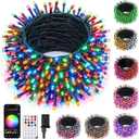 Minetom 198ft 600LED Smart Color Changing Christmas Halloween Tree Lights | LED RGB Outdoor String Twinkle Lights, 16 Million Adjustable Colors Smart Fairy Lights with App & Timer for Xmas Tree Party