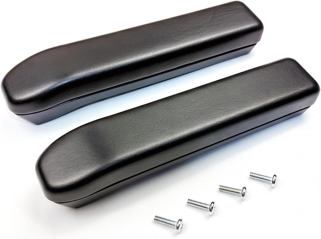 Arm Rest for Electric Mobility Scooters,10" Polyurethane Armrest Pad,W/Hardware,3-1/2" & 5-1/2" Hole Spacing,for Go-Go, Jazzy, Pride Electric Scooter,ARM153519,1Pr Black, pack Of 2