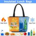 CAMTOP Lunch Box for Women Girls Insulated Cute Lunch Tote Bag Lunchbox Cooler Bag for Work Travel Picnic (Quilted-Black)