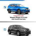 FengYu 300lb Lockable Roof Rack Cross Bars Compatible with Nissan Rogue 2014-2020 (with Raised Side Rails), Heavy Duty Aluminum Roof Rails Crossbars Cargo Bars Canoe Rooftop Black Carrier Luggage