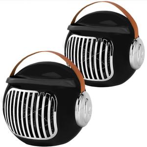 2 Pack Small Desk Heater for Office, Compact Personal Electric Heater with PTC Ceramic Fast Heating 500W, Energy Efficient for Indoor Use, Safe with Overheating & Tip-Over Protection