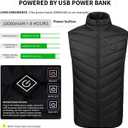 HSOSK Heated Vest USB Electric Heated Vest Heating Jacket Winter Vests for Outdoor Motorcycle Camping Fishing Skiing
