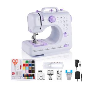 Sewing Machine Portable mini Electric Sewing Machine for beginners 12 Built-in Stitches 2 Speed with Foot Pedal，Light, Storage Drawer.