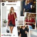 Huukeay 3 Pack Oversized Shirts for Women V Neck Workout T Shirt Casual Side Split Tee Short Sleeve Loose Tops Tunic Tops (M)