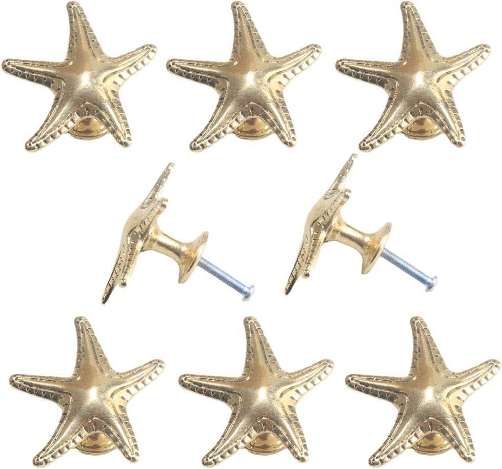 Starfish Shape Drawer Dresser Knobs Furniture Hardware Pulls Home Decoration Furniture Hardware Accessories Nautical Beach Sea Themed Handles Drawer Dresser Knobs (8)
