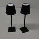 KDG 2 Pack Cordless Table Lamp,Portable LED Desk Lamp, 5000mAh Battery Operated, 3 Color Stepless Dimming Up, for Restaurant/Bedroom/Bars/Outdoor Party/Camping/Coffee Shop Night Light(Black)