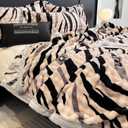 Fleece Bed Blankets Throw Size - Soft Lightweight Plush Fuzzy Cozy Luxury Blanket Microfiber Throw for Couch Bed,All-Season Breathable,40x60 Inches (Zebra Pattern)