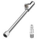 1/4" FNPT Dual Head Air Chuck, 2-Way Connection Closed Tire Chuck, Tire Air Fill Kit for Tire Inflator Gauge and Air Compressor Accessories
