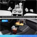 Car Cup Holder Tray Table 10-inch Car Food Tray Portable 4-in-1 Car Cup Holder Extender 360 Rotating with Phone Holder Essential for Road Trips