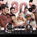 AIBIIN Death to My 20s Decorations Rose Gold and Black Death to My Twenties Tableware Set 30th Birthday Party Disposable Paper Plates Napkins Rip to My 20s Birthday Tableware Supplies for 24 Guests