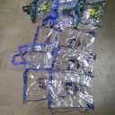 9 Pcs Clear Bags Green and Blue Color, Different Sizes