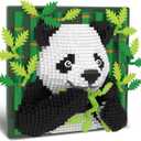 BseSparklion Panda Animal 3D Wall Art Micro Mini Building Blocks Set, Unique Home Wall Decor or Table Display, No Compatible with Lego Set, Ideal Gift Toy for Adults & Teens (1142 PCS)