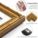 Yaetm 12x16 Gold Picture Frame, Ornate Vintage Frame for Art Prints, Single