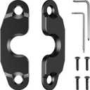 Sun Visor Repair Kit Compatible with Jeep Wrangler JK 2018/ Wrangler JL 2018-2023/ Gladiator 2020-2023,2 Pack Upgraded Aluminum Alloy Sun Visor Clip for Jeep (Black)