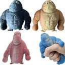 2 Pack Random Color Funny Squishy Monkey Stress Balls for Kids and Adults, Gift Gorilla Sensory Balls Fidget Toy for Party Favors, Decompress and Squeeze Stress Toy