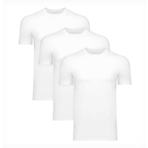 Hanes Men's Sweat Block Crewneck Tee, White, 3-Pack, Size S
