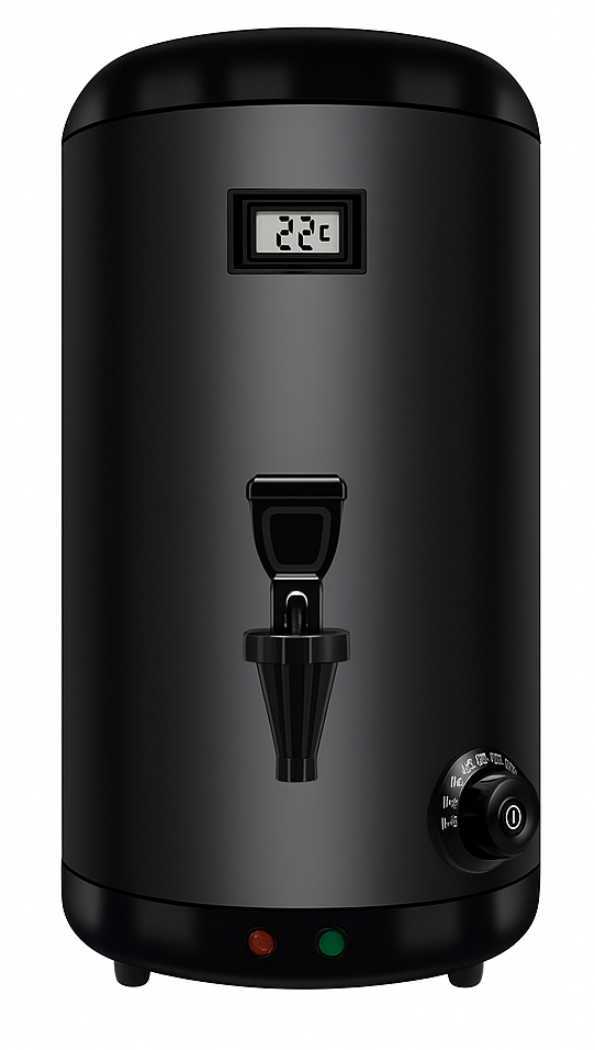 Insulated Beverage Dispenser with Heating Drink Dispenser, Electric Heating Beverage Dispenser-75 Cup Hot&Cold water Urn, Hot Drink Beverage-Stainless Steel Hot Drink Dispenser 12 L/3.2 Gallon, BLACK