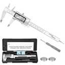 Digital Caliper Measuring Tool, Stainless Steel Vernier Caliper Digital Micrometer with Large LCD Screen, Easy Switch from Inch Metric Fraction, 6 Inch/150mm Caliper Tool for DIY/Household