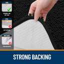 OLANLY Toilet Rugs U-Shaped 20x20, Extra Soft Absorbent Chenille Contour Bathroom Rugs for Toilet, Dry Quickly, Machine Washable, Non-Slip Bath Mat, Black