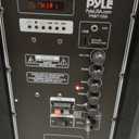 Pyle 1200W Portable Bluetooth PA Speaker - 12 Subwoofer, LED Battery Indicator Lights W/Built-In Rechargeable Battery, MP3/USB/SD Card Reader, and UHF Wireless Microphone - Pyle PSBT125A,Black