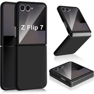 Z Flip 7 Liquid Silicone Case for Samsung Galaxy Z Flip7 5G, Slim Case for Women, Soft Gel Rubber Ultra Thin Cases Silky Touch Anti-Scratch Shockproof Protective Cover for Samsung Z Flip 7 5G (Black)