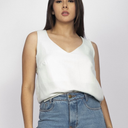 Viscose V-Mint Neck Tank Top, Small