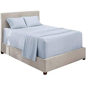 Hearth & Harbor Extra Deep Pocket Sheets - 4 Piece Hotel Luxury Bed Sheets Set Fits Up to 24" Mattress - Ultra Soft Luxury Bed Sheet Set - Soft & Breathable, Queen, Ice Blue