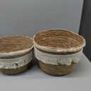 Okuna Outpost Woven Baskets for Storage, Round Basket for Laundry Room Organization(2 Sizes, 2 Pack)