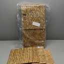JCLD&YO9 Foldable Handwoven Water Hyacinth Storage Baskets Wicker Cube Baskets Rectangular Laundry Organizer Totes, Set of 4 Pcs, 12x12x12inch
