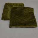 22x22 Moss Green Throw Pillow Cases: 2 Pack Original Striped Velvet Square Decorative Pillow Covers for Farmhouse Couch