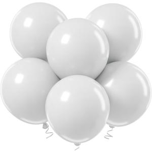 18 Inch Balloons - 35Pcs Large Thick White Latex Balloons for Birthday, Baby Shower, Wedding, Graduation, Themed Party Decorations