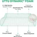 UTTU Cervical Pillow for Neck Pain Relief, Memory Foam Neck Pillow for Sleeping, Adjustable Orthopedic Sandwich Pillow, Contour Cooling for Side Back Stomach Sleeper, Travel(15.7"11"5.2"/4.5")