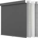 Astomi Blackout Pull-Down Window Shades, Cordless Free-Stop Blinds with Valance, Easy to Install and Efforless to Control, Ideal for Home and Office (20" W x 72" H, Black)