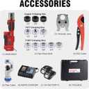 18V MAX 22KN Pro Press Tool, Cordless Plumbing Kit for Copper & PEX Pipes, 3-Second Fast Cycle, 1/2" 3/4" 1" Copper Dies, 3/8"–1" ASTM F1807 PEX Dies, F877 Stainless Sleeves (KF-1930SF)