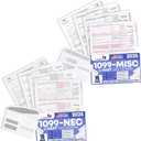 2025 1099-NEC and 1099 Misc 4-Part Tax Forms Combo Kit, for All Non-Employee Compensation Filing, Self Seal Envelopes Included, QuickBooks and Other Software Compatible