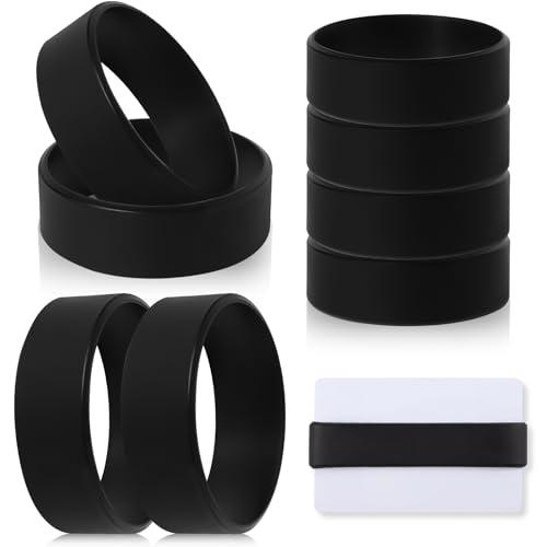 Jerify Set of 8 Elastic Money Bands - Silicone Wallet Bands, Cash Card Holder, Money Clip Alternative, with 4 PVC Cards for Men Women