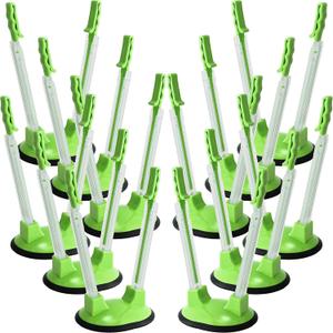 12 Pack Baggy Rack Stand Adjustable Freezer Bag Holder Stand Ziplock Bag Holder for Filling With No Food Spills or Kitchen Mess (Green)