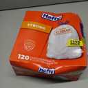 Hefty Strong White 13 Gallon Trash Bags with Drawstrings, Unscented Tall Kitchen Trash Bags, Resists Leaks, Punctures, and Tears, Durable Closure, 120 Ct.