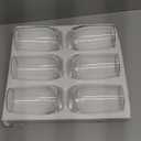 Drinking Glasses Set of 6, Crystal Tall Highball Water Glasses 13 oz Gold Rimmed Glassware Cups Drinking for Mojito Cocktail Juice Water Beverage