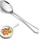 32 Pcs Teaspoons Set, Food Grade Stainless Steel Tea Spoons, Durable Small Spoons, Metal Dessert Spoon, Spoon Silverware for Home, Kitchen or Restaurant, Mirror Polished & Dishwasher Safe, 6.7-Inch